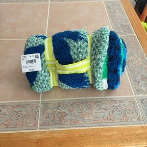 American Eagle Outfitters Blue and Green Throw Blanket